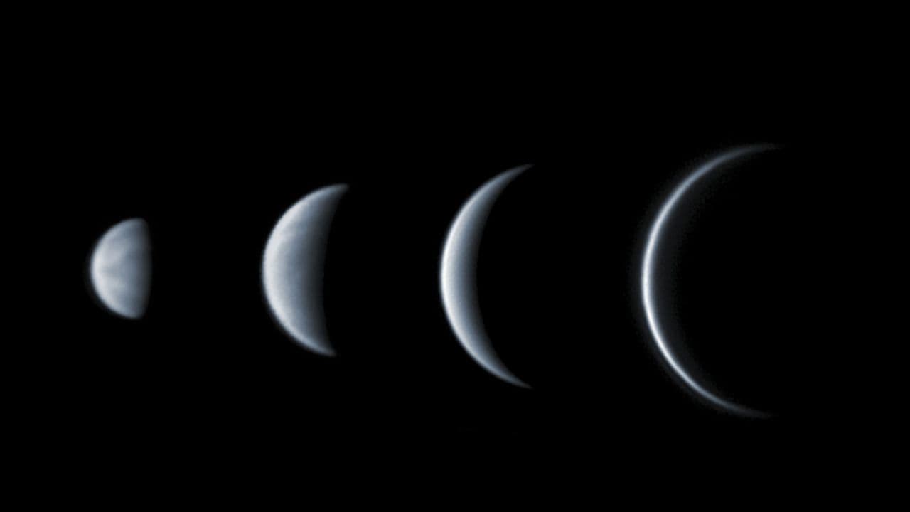 The moon shines with a swarm of stars on May 21 as Jupiter, Venus and Mercury line-up nearby