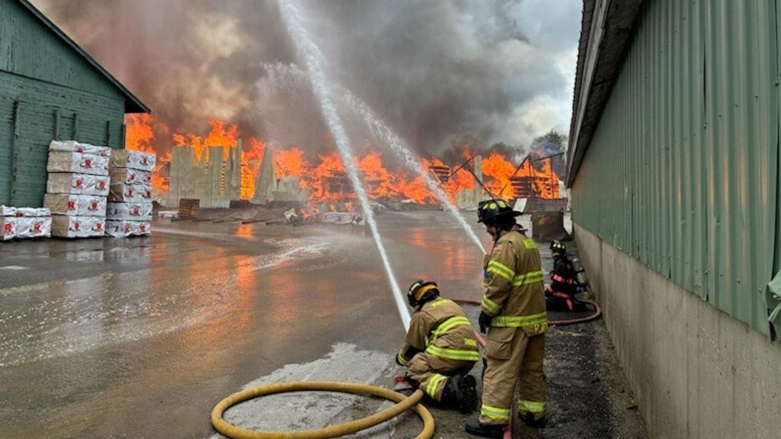 Firefighter killed, 11 injured in lumber mill explosion, massive fire in Maine