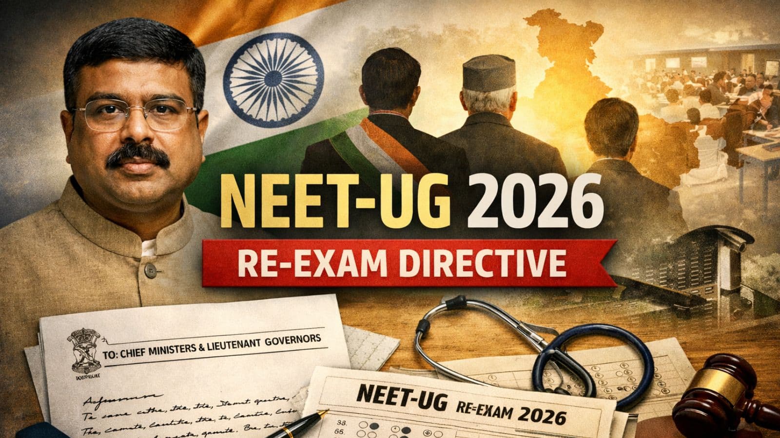 NEET-UG 2026: Education Minister Dharmendra Pradhan calls for fair conduct of re-exam in letter to CMs, LGs