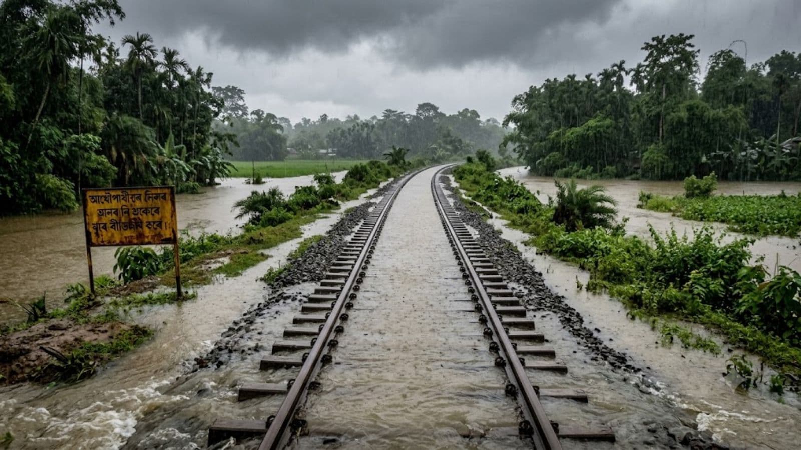 Assam: Train services suspended between Archipathar and Simen Chapari due to heavy rain