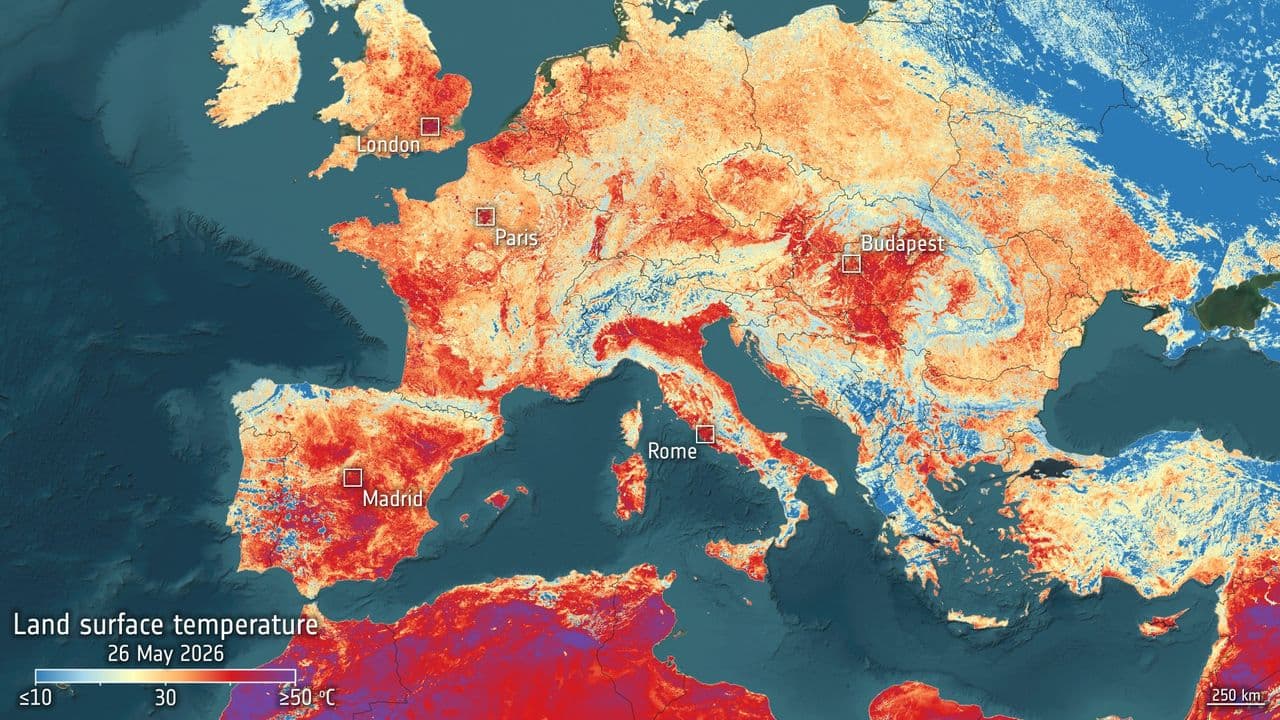 It's so hot across Europe, you can see the heat wave from space | Space photo of the day for May 29, 2026