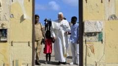 Pope urges Europe to do more for migrants while visiting gateway island