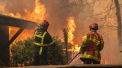 More than 300,000 flee wildfires in France and Spain