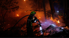 Firefighters battle wildfire as tens of thousands evacuated near Bordeaux