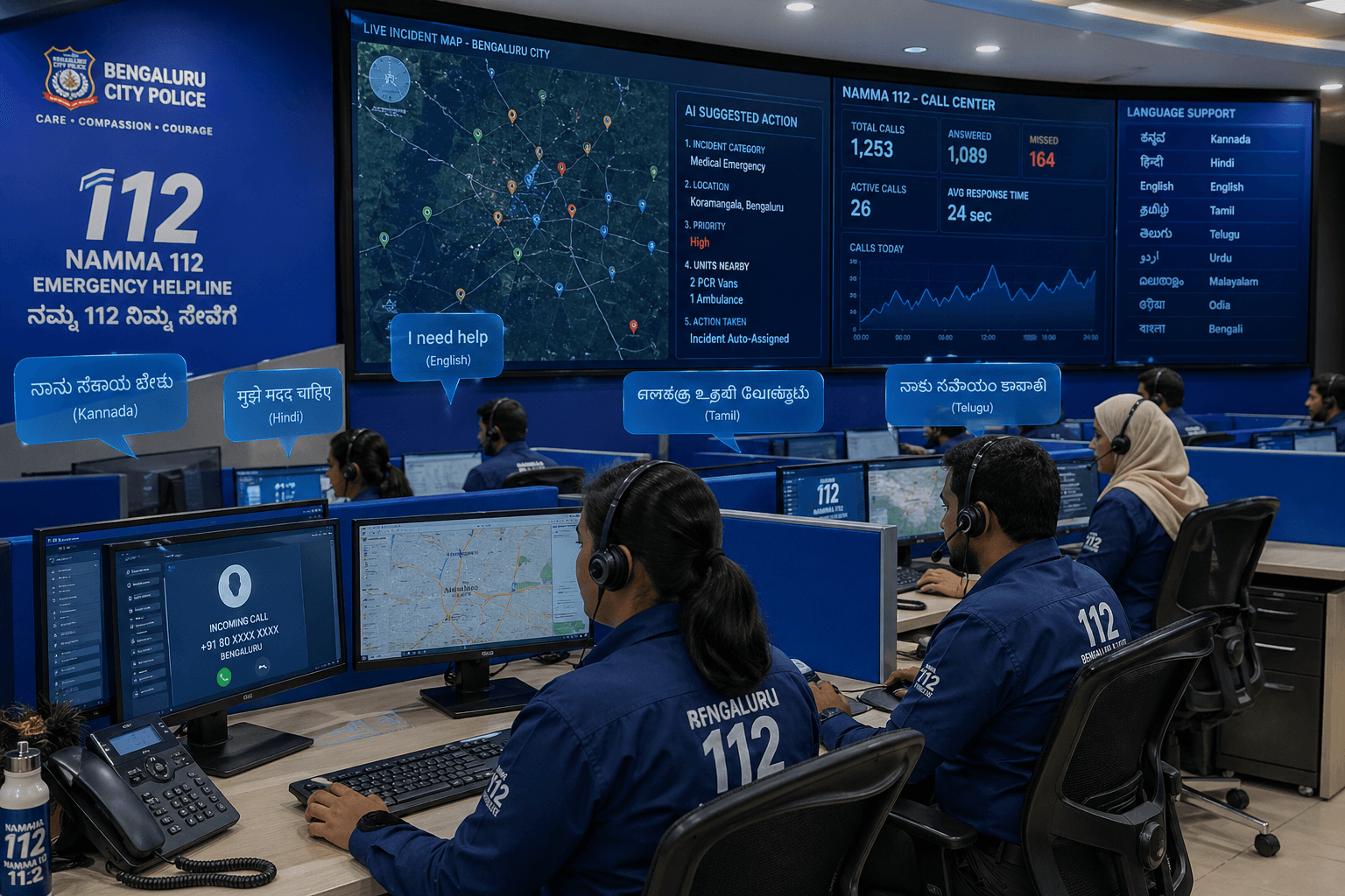 Breaking the language barrier: Bengaluru police launch India’s first AI-powered multilingual 112 helpline