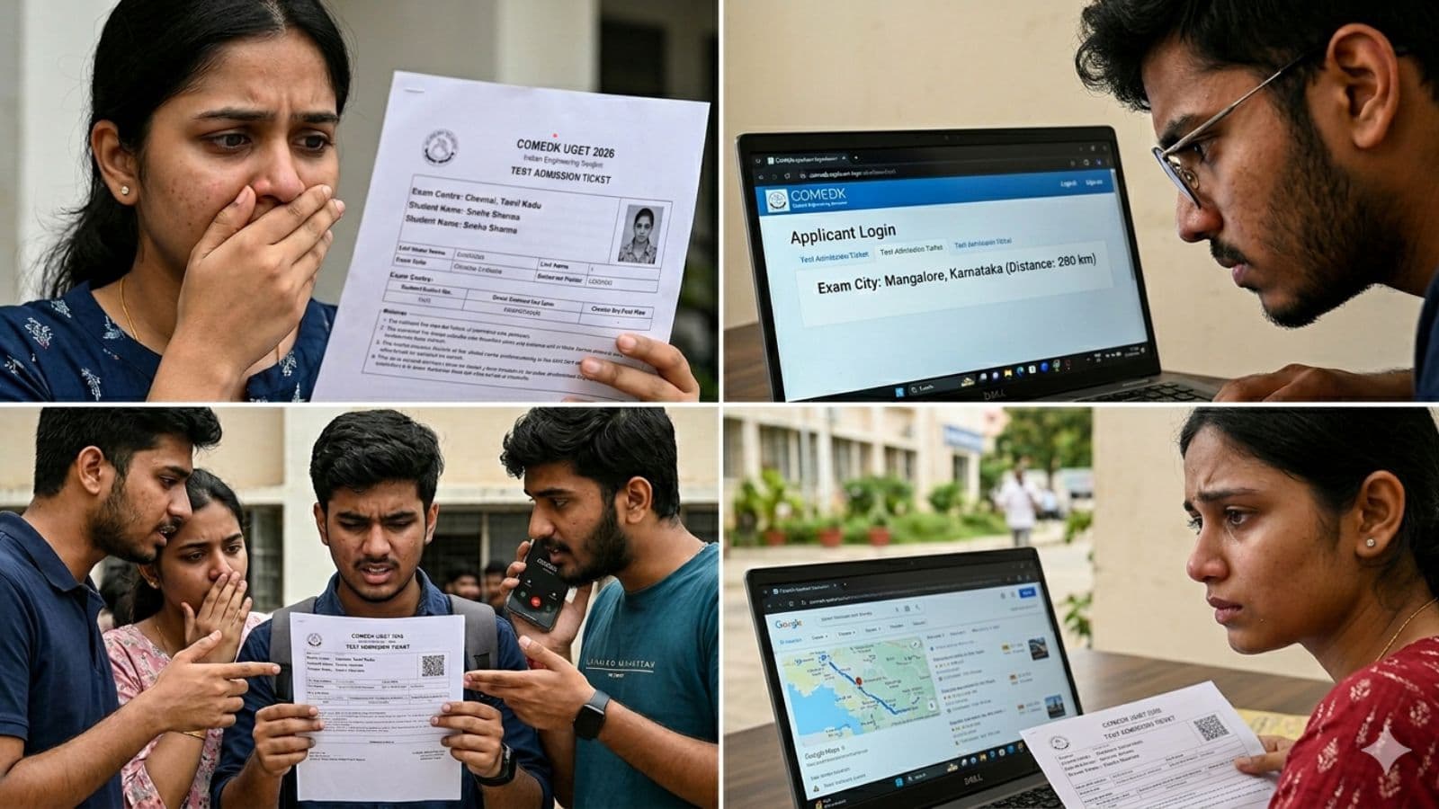 COMEDK 2026 Hall Tickets: Opted for Bengaluru but Chennai is allotted, students flag exam centre mismatch