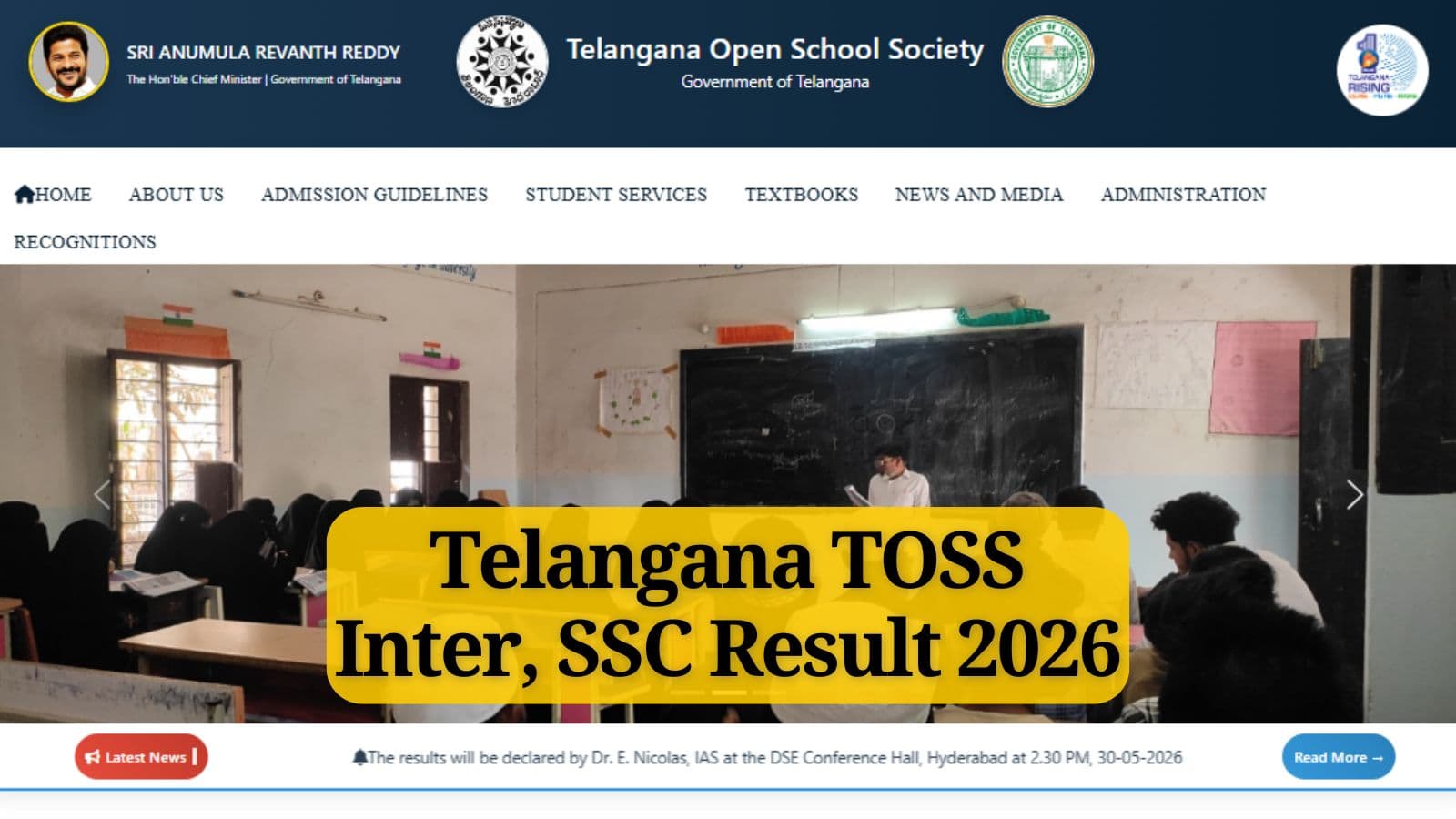 Telangana TOSS Inter, SSC Results 2026 Today: When and where will it be out?