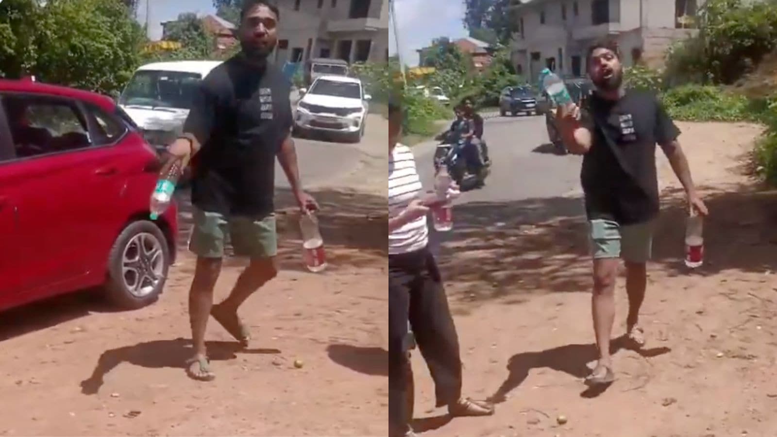 Watch: Outrage after Telangana tourists litter Kodagu roadside, pick fight with local who confronted them