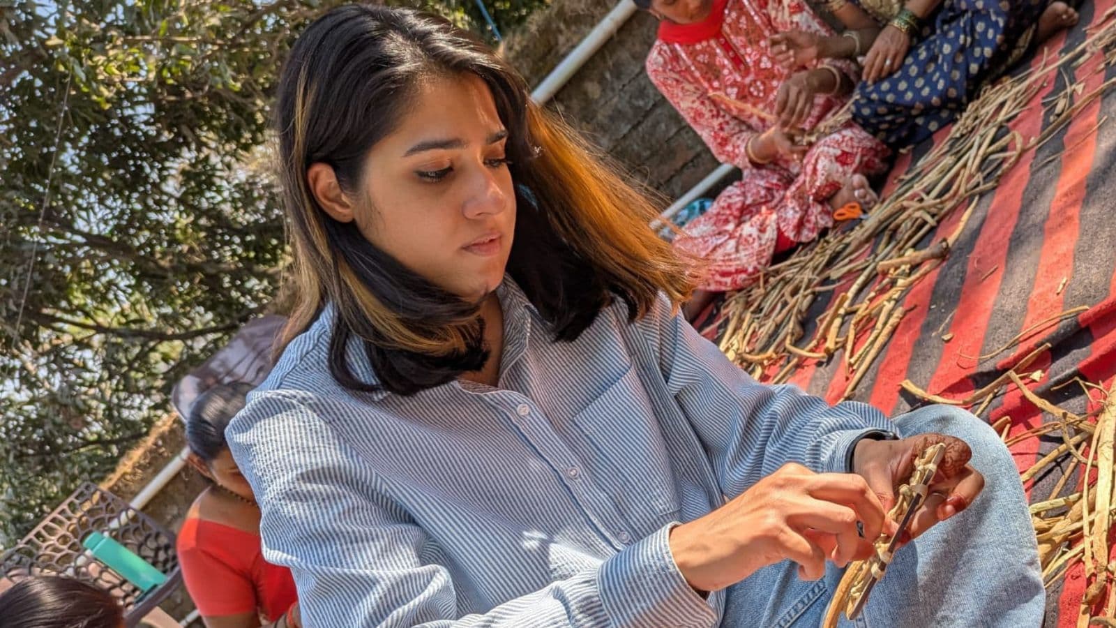 The Pune witch working magic with water hyacinth