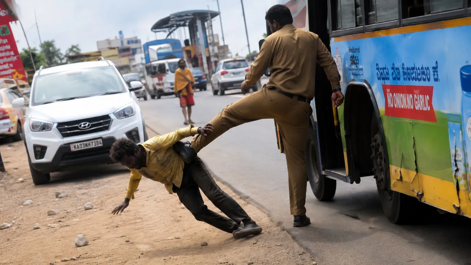Bengaluru conductor suspended after viral video of alleged assault on homeless man