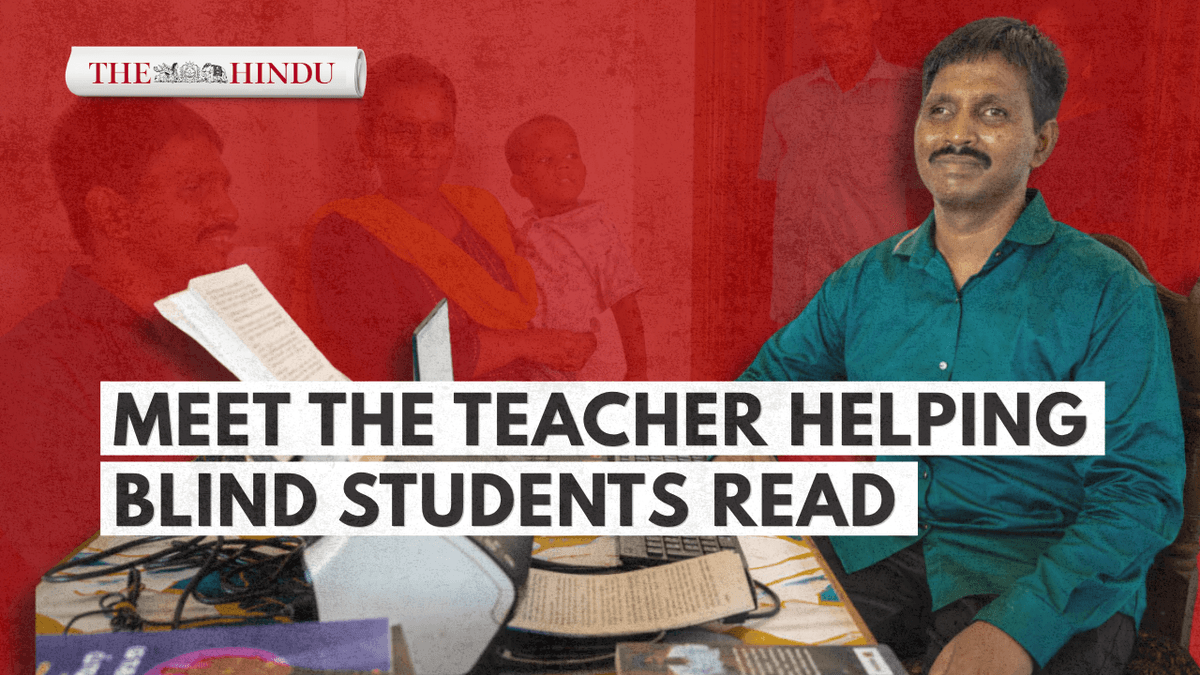 Born visually impaired, he is now opening the world of books for others
