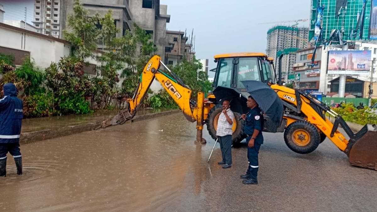 Teams deployed to address waterlogging, overflowing drains and other issues during rains in Cyberabad