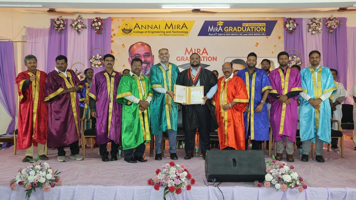 Graduation day held at Annai Mira College of Engineering in Ranipet