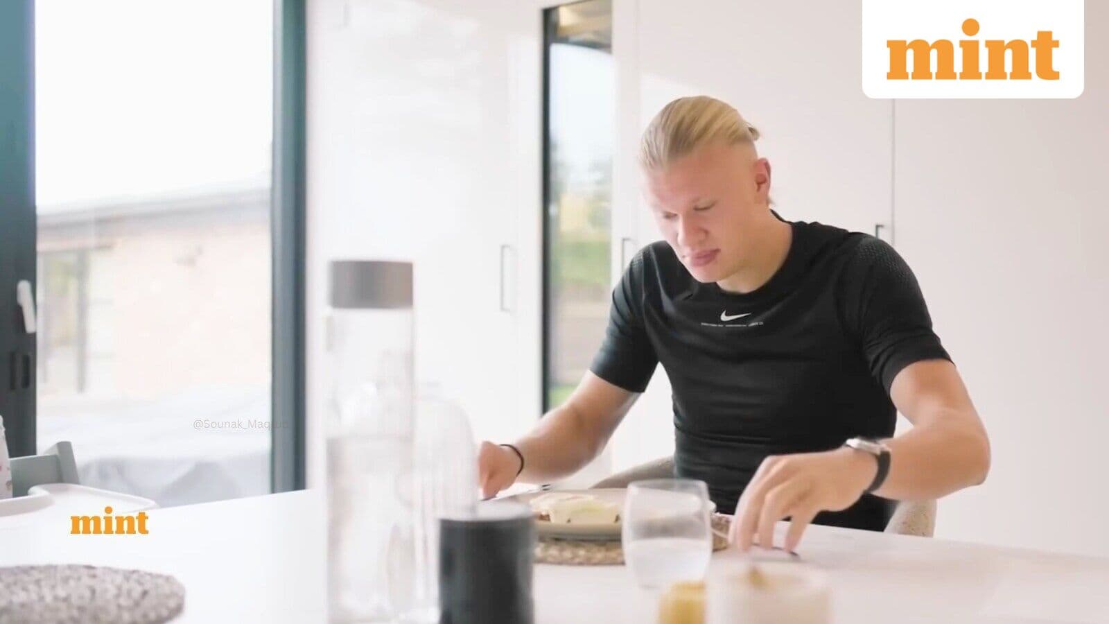 Erling Haaland's breakfast: Health influencer rates World Cup hero’s food, points out one critical flaw | Watch