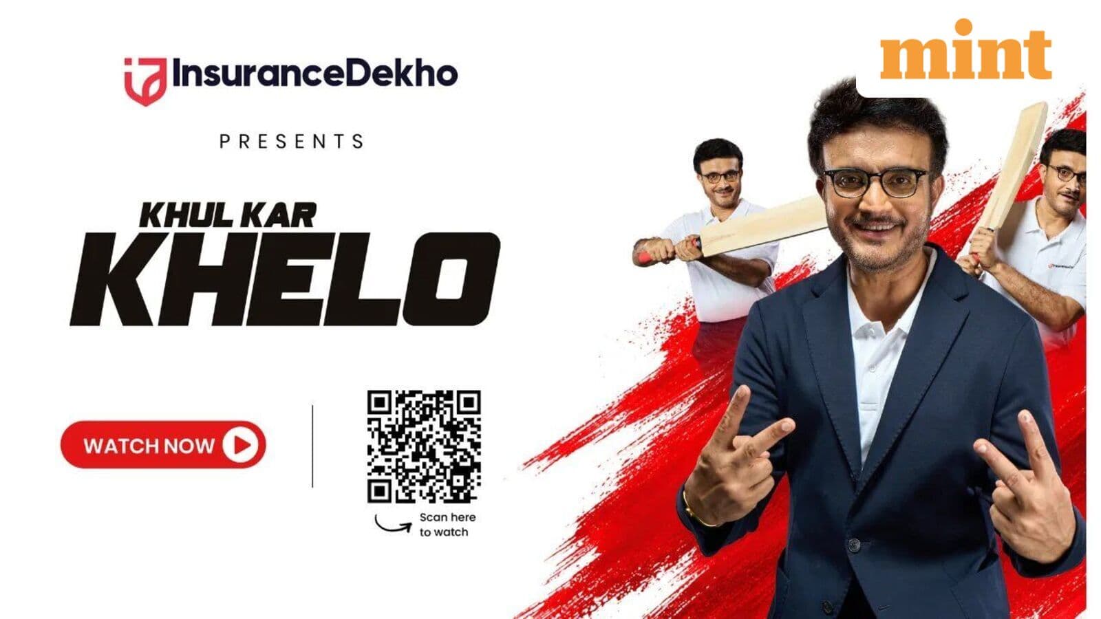 InsuranceDekho ropes in Sourav Ganguly as brand ambassador; launches 'Khul Kar Khelo' campaign