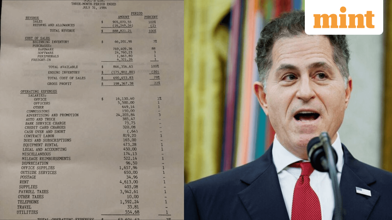 Dell founder Michael Dell reveals the 'one page' that convinced parents to let him drop out of college